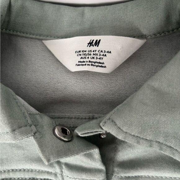 H&M Kids Twill Sage Green Jacket - Picture 3 of 5